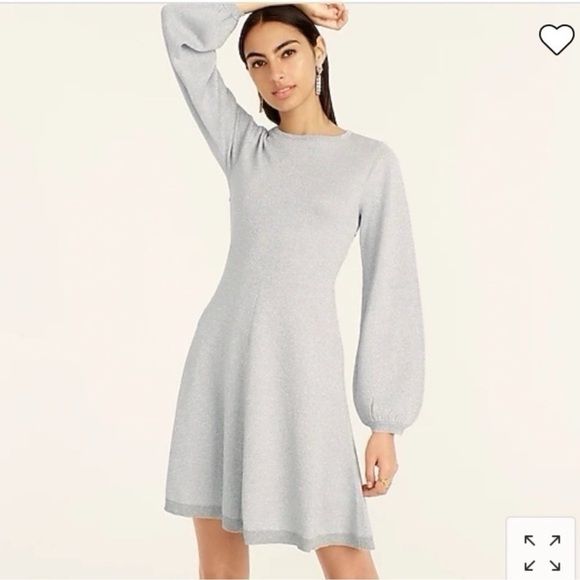 J.Crew Lurex Back Twist Silver Dress - Picture 3 of 9